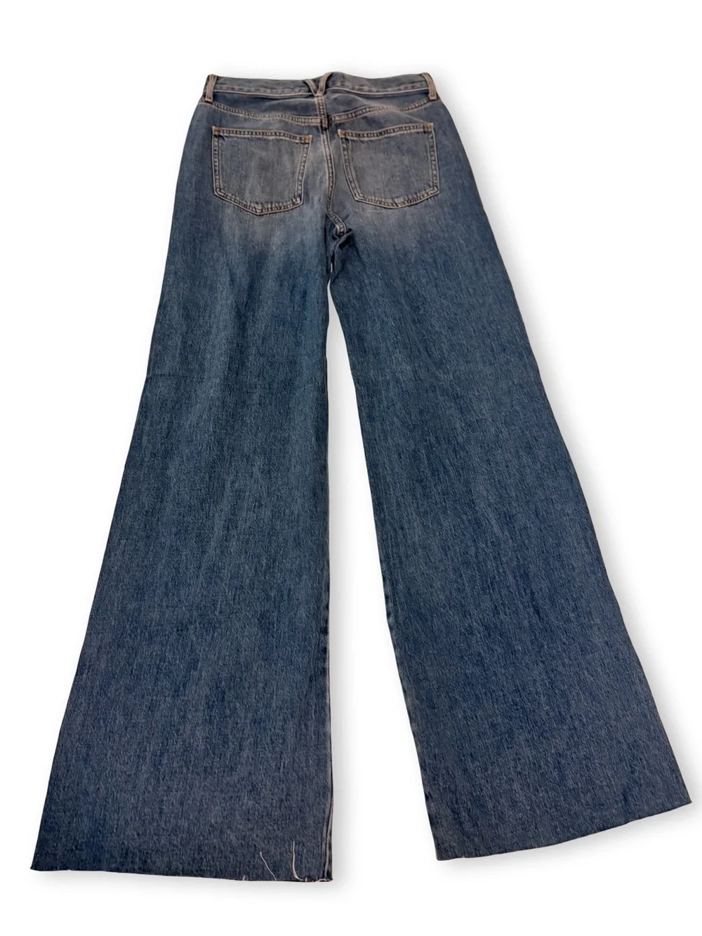 Veronica Beard Mid-Rise Wide-Leg Jeans in Blue Denim - Picture 3 of 5